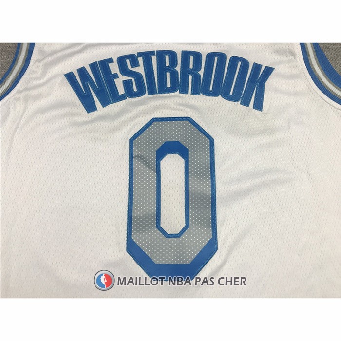 Maillot Los Angeles Lakers Russell Westbrook NO 0 Ville 2020-21 Blanc